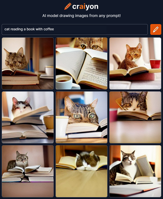 本を読む猫のAIアート